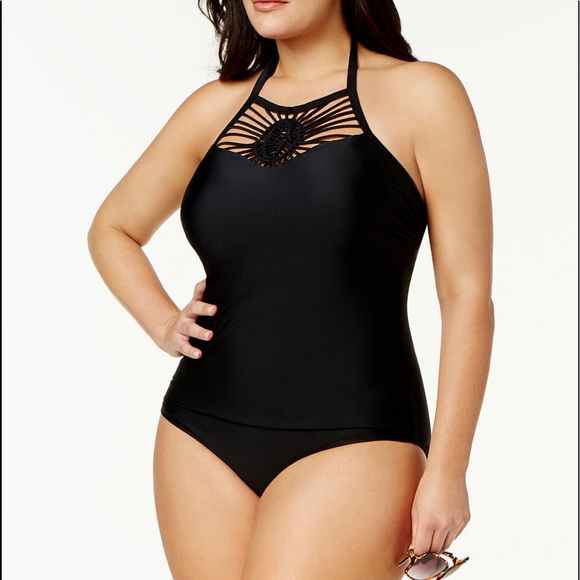 Island Escape Other - ! Plus Size Black Swimsuit